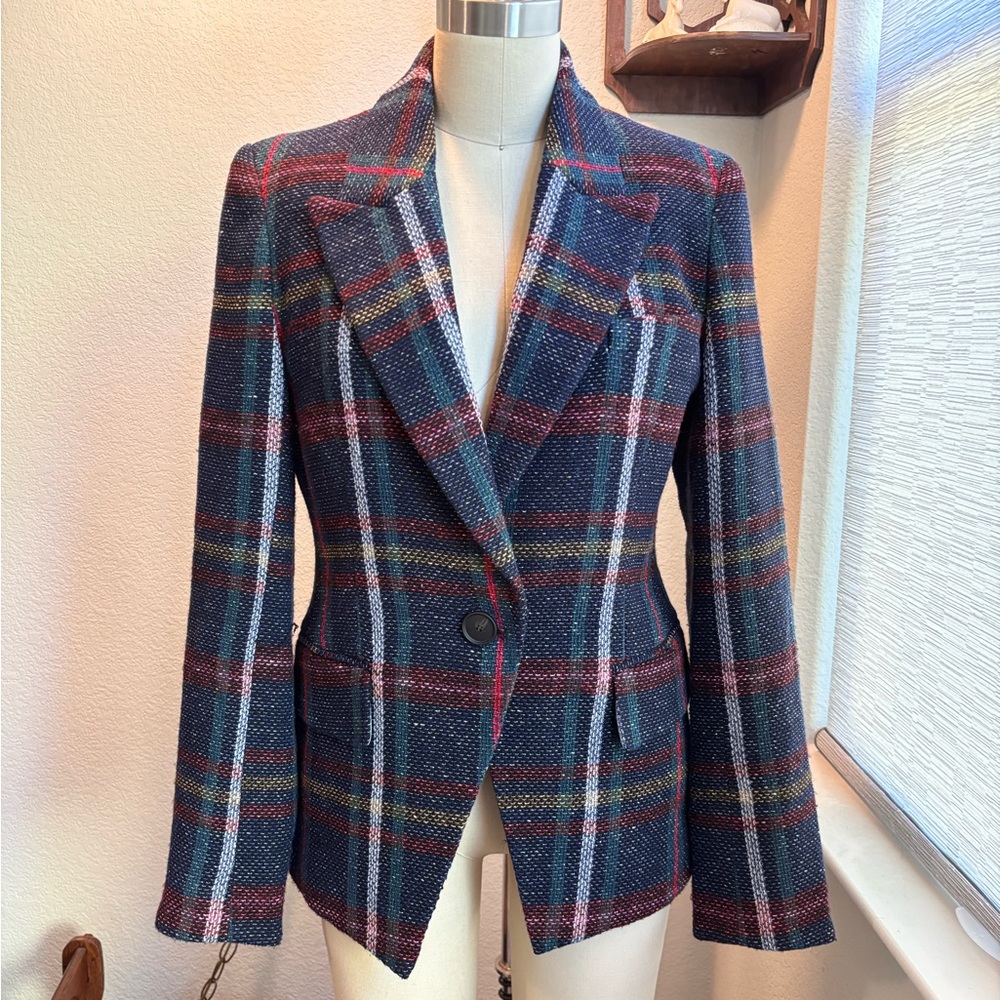 Veronica Beard Multicolor Plaid Blazer